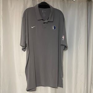 Nike Gray NBA Dallas Mavericks Polo Shirt